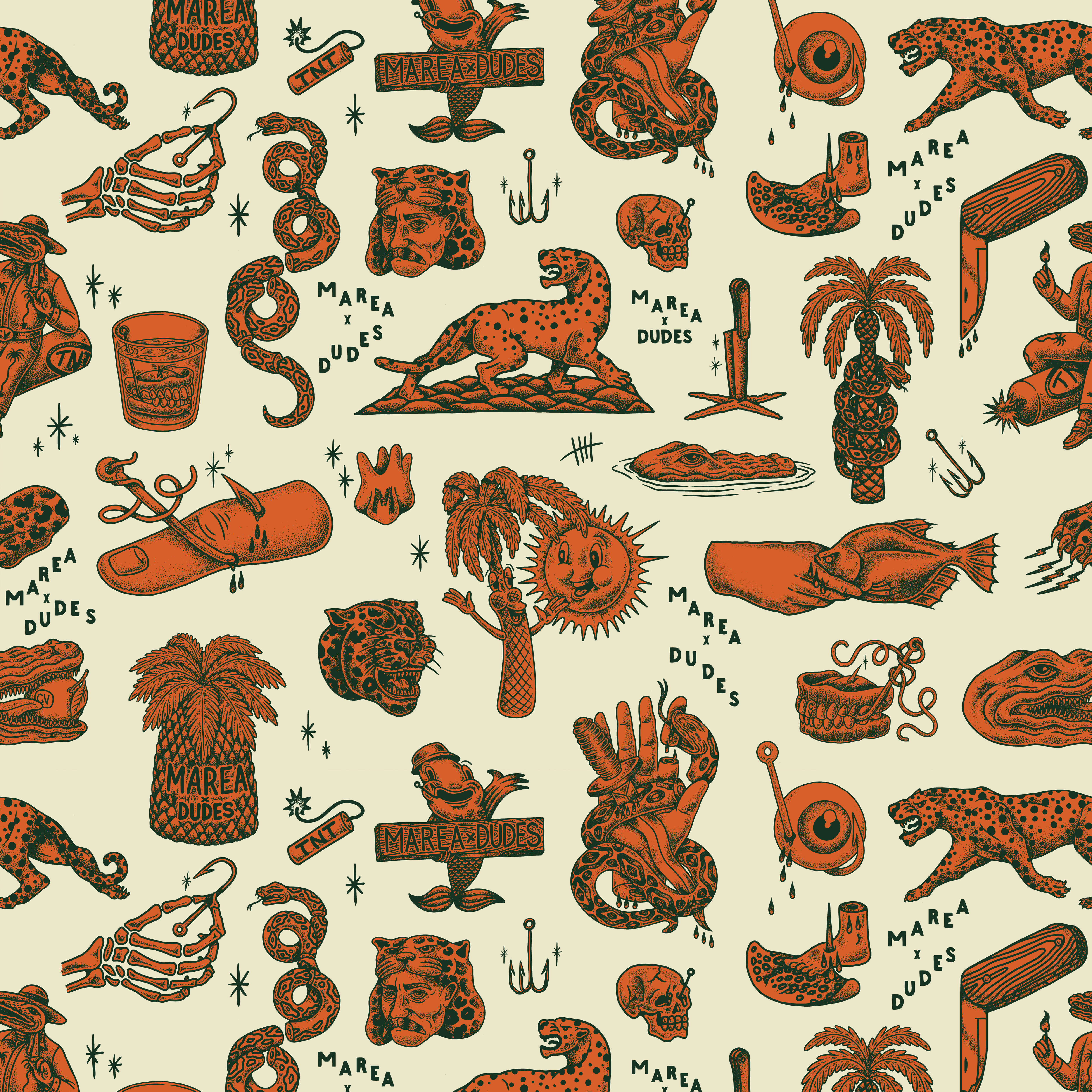 Flash Tattoos Orange
