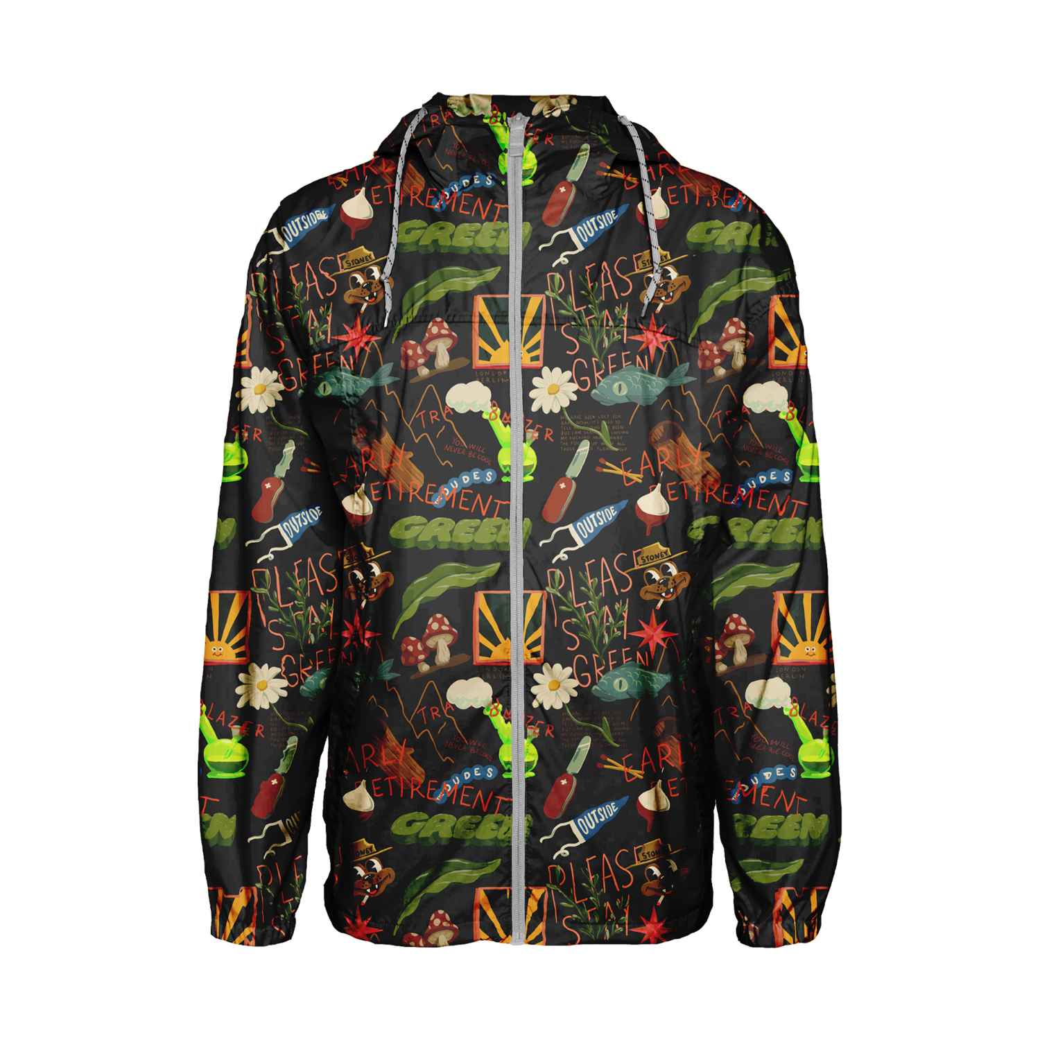 The Dudes & mcbess - Treasure Trail Black windbreaker