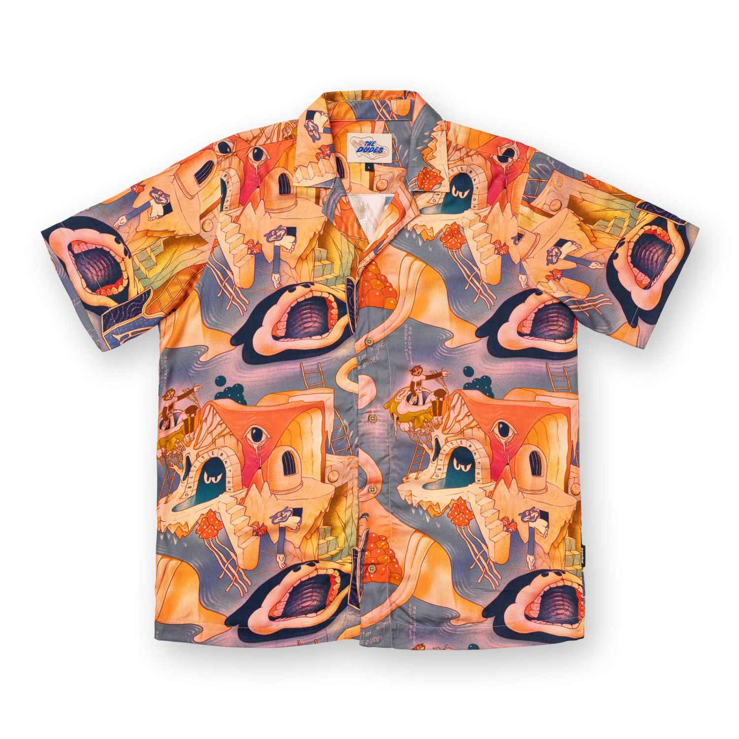 POWER TO THE PEAPLE スカジャン The Dudes & mcbess - Tormented Nights color hawaiian shirt
