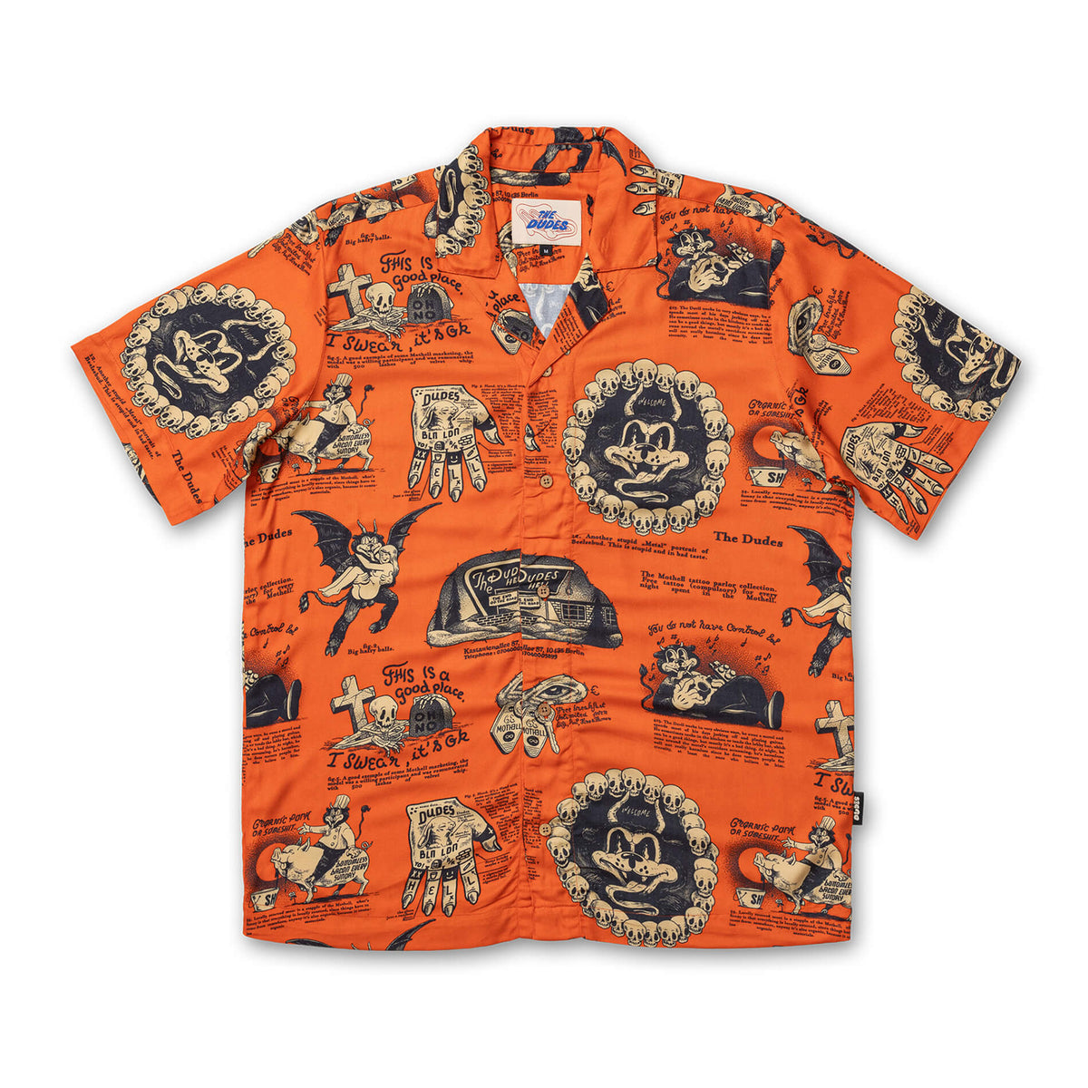 The Dudes & mcbess - Beelzebud Red hawaiian shirt