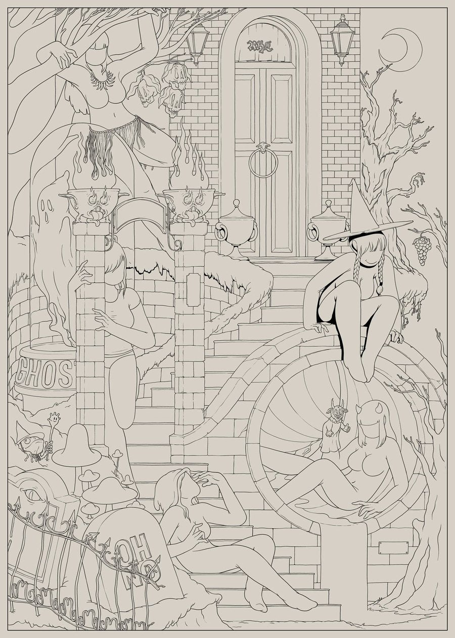 The Lodge, stage 4: clean line drawing